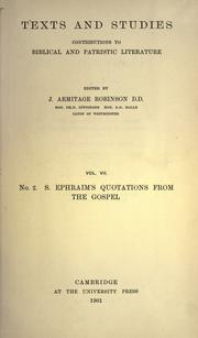 Cover of: S. Ephraim's quotations from the Gospel