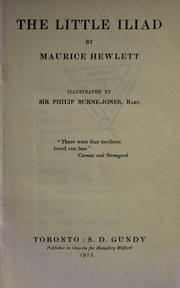 Cover of: The little Iliad by Maurice Henry Hewlett