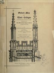 Cover of: Oxford men & their colleges.: Illustrated with portraits & views.  Together with the matriculation register, 1880-1892.