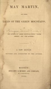 Cover of: May Martin: and other tales of the Green Mountains.