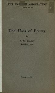 Cover of: The uses of poetry.