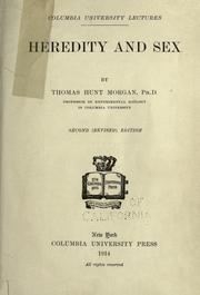 Cover of: Heredity and sex by Thomas Hunt Morgan