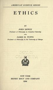 Cover of: Ethics by John Dewey