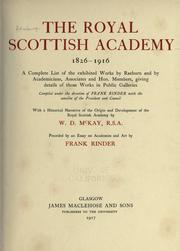 The Royal Scottish Academy, 1826-1916 by Royal Scottish Academy.