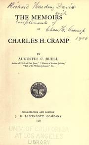 Cover of: The memoirs of Charles H. Cramp by Augustus C. Buell, Augustus C. Buell