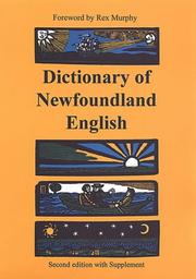 Cover of: Dictionary of Newfoundland English by 