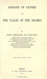 Cover of: Geology of Oxford and the valley of the Thames