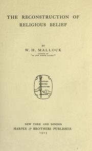 Cover of: The reconstruction of religious belief