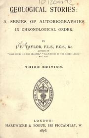 Cover of: Geological stories by Taylor, J. E., Taylor, J. E.