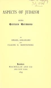 Cover of: Aspects of Judaism by Israel Abrahams, Israel Abrahams