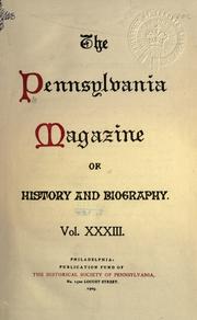 Cover of: The Pennsylvania magazine of history and biography by Historical Society of Pennsylvania