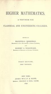 Cover of: Higher mathematics by Mansfield Merriman