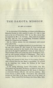 Cover of: The Dakota mission