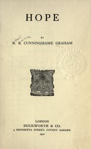 Cover of: Hope. by R. B. Cunninghame Graham
