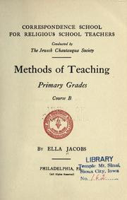 Cover of: Methods of teaching primary grades. by Ella Jacobs