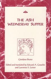 Cover of: The Ash Wednesday supper = by Giordano Bruno