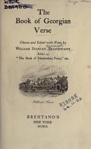 Cover of: The book of Georgian verse.