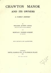 Cover of: Chawton Manor and its owners by William Austen-Leigh