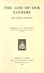 The God of our fathers and other sermons by George S. Belasco