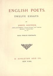 English poets by Joseph Gostwick