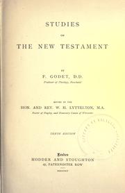 Cover of: Studies on the New Testament