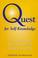 Cover of: Quest for self-knowledge