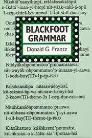 Blackfoot grammar by Donald G. Frantz