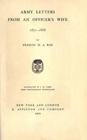 Cover of: Army letters from an officer's wife by Frances Marie Antoinette Roe