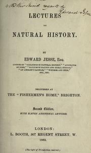 Cover of: Lectures on natural history. by Edward Jesse
