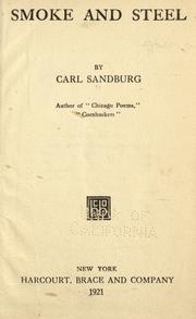 Cover of: Smoke and steel by Carl Sandburg