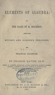 Elements of algebra by Charles Davies