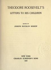 Cover of: Theodore Roosevelt's letters to his children by Theodore Roosevelt