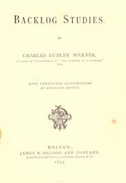 Cover of: Backlog studies. by Charles Dudley Warner