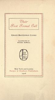 Cover of: Their first formal call by Grace MacGowan Cooke