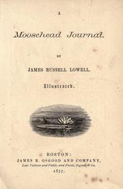 A Moosehead journal by James Russell Lowell