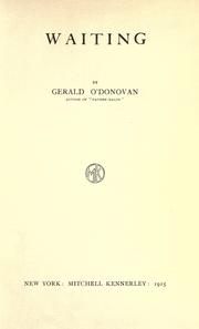 Cover of: Waiting by Gerald O'Donovan