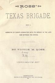 Cover of: Ross' Texas brigade.