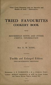 Tried favourites cookery book by Kirk, E. W. Mrs.