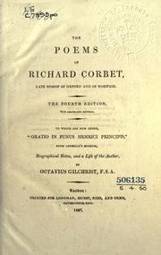 Cover of: The poems of Richard Corbet, late bishop of Oxford and of Norwich. by Richard Corbet