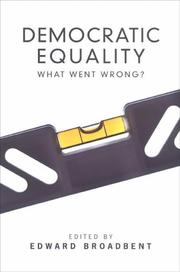 Cover of: Democratic Equality: What Went Wrong?