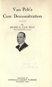 Cover of: Van Pelt's cow demonstration