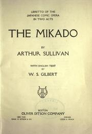 Cover of: The Mikado by Sir Arthur Sullivan