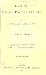 Cover of: Stephen Langton