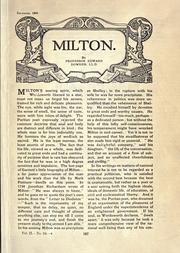 Cover of: Milton.