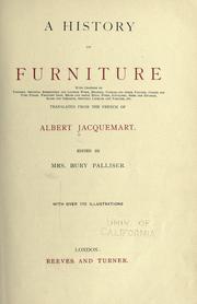 Cover of: A history of furniture, ... by Albert Jacquemart