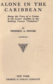 Cover of: Alone in the Caribbean by Frederic A. Fenger