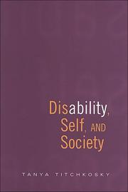 Cover of: Disability, self, and society