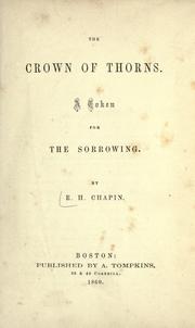 Cover of: The Crown of Thorns: a token for the sorrowing