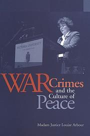 Cover of: War crimes and the culture of peace