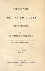 Cover of: A second visit to the United States of North America by Charles Lyell